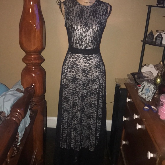 NWOT beautiful black all lace dress - Picture 3 of 8